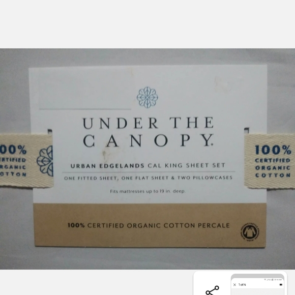 New Under the canopy California King sheet set - Picture 2 of 4